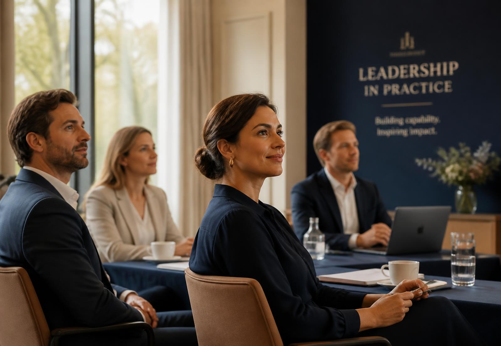 Deelnemers tijdens een leiderschapstraining van Educraft
